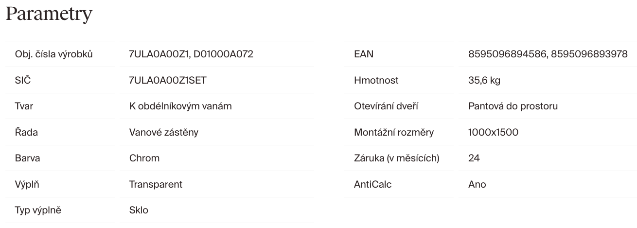 ravak-bvs2-parametry